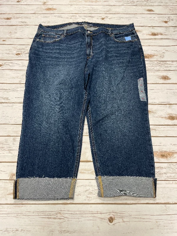 Jeans with a heavyweight denim fabric for durability and warmth in colder weatherJeans Boyfriend By Old Navy In Blue Denim, Size: 24