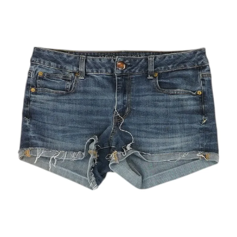 Casual chic women's bottomsBlue Solid Denim Shorts