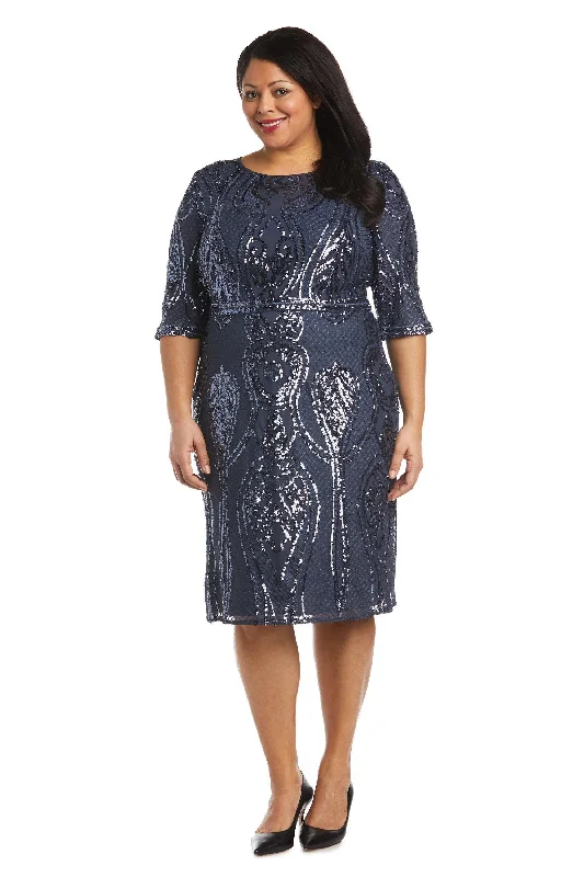 Silk dresses for womenR&M Richards 7434W Short Plus Size Sequins Cocktail Sale