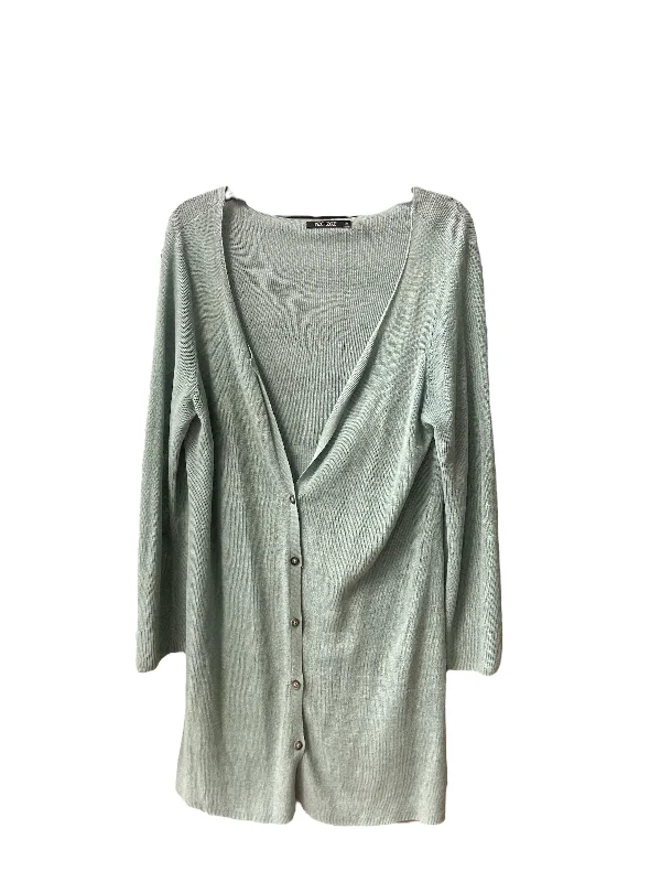 Earth-tone women's sweaterSweater Cardigan By Nic + Zoe In Green, Size: Xl