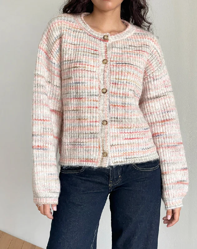 Neon women's sweaterLuciana Cardi in Brushed Knit Multicolour