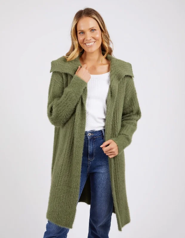 Petite women's sweaterElm Carolina Cardi Khaki