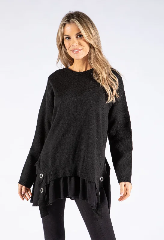 Petite women's sweaterLayered Longline Knit Jumper