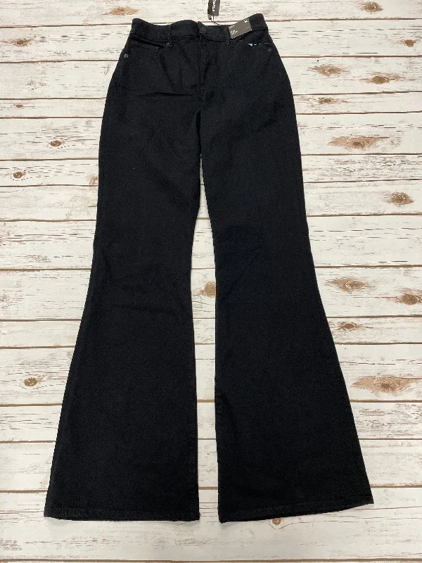 Jeans with button-fly closure for a classic styleJeans Flared By Express In Black Denim, Size: 6l