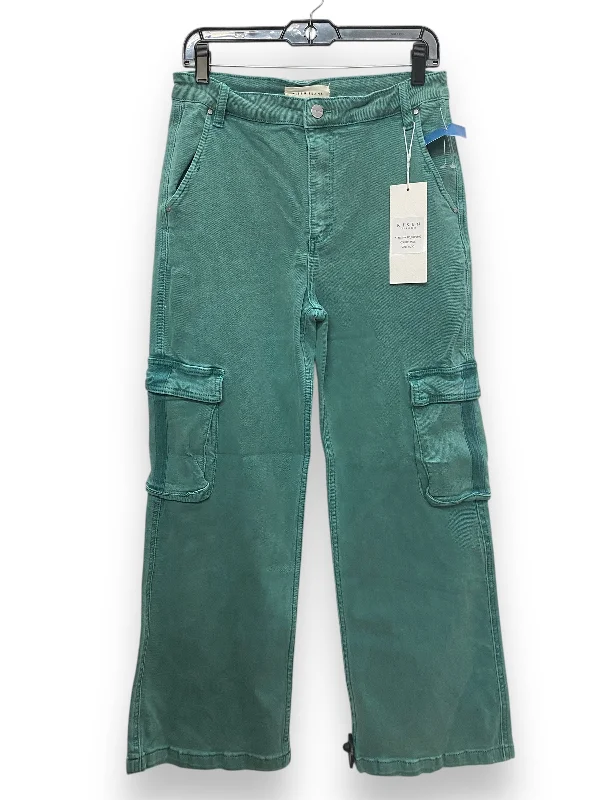 Stretchy jeans for comfort and fitJeans Boyfriend By Risen In Green Denim, Size: 10