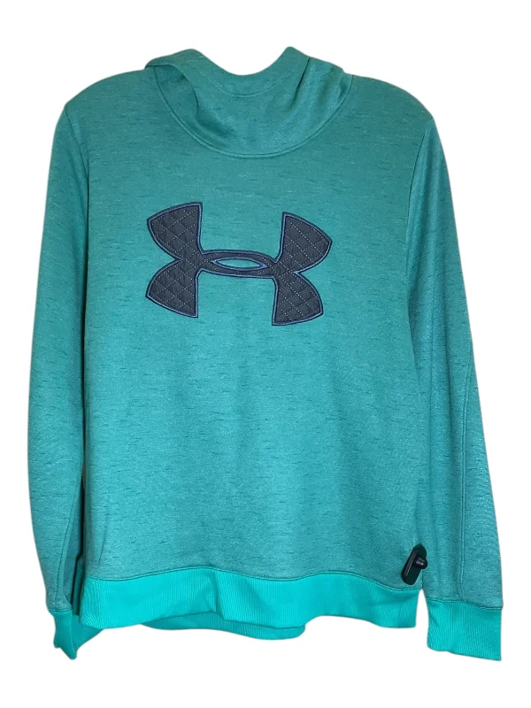 women's hooded pullovers with a v-necklineSweatshirt Hoodie By Under Armour In Green, Size: L