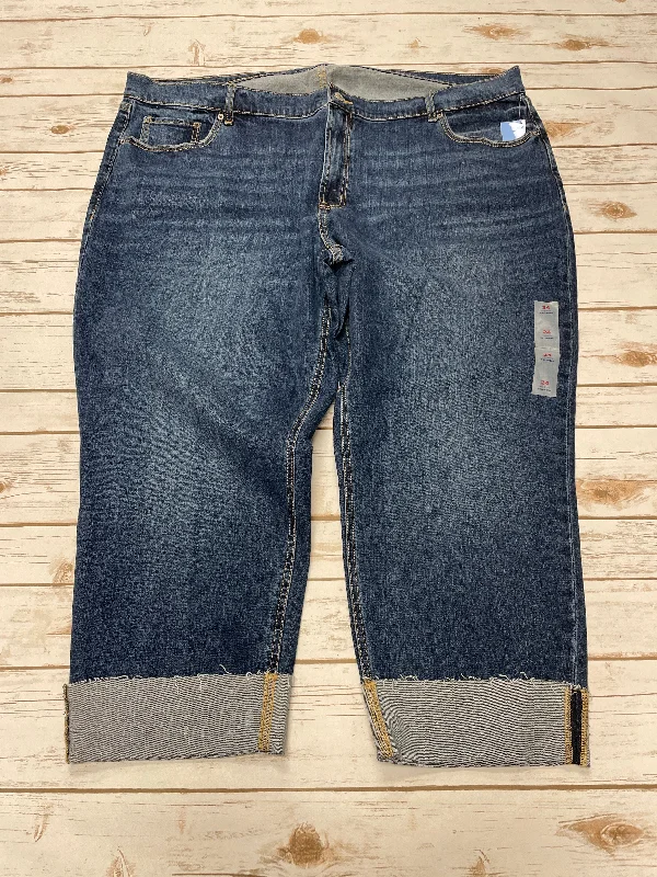 Stretch denim jeans with a high waist and fitted legs for a modern and flattering silhouetteJeans Boyfriend By Old Navy In Blue Denim, Size: 24