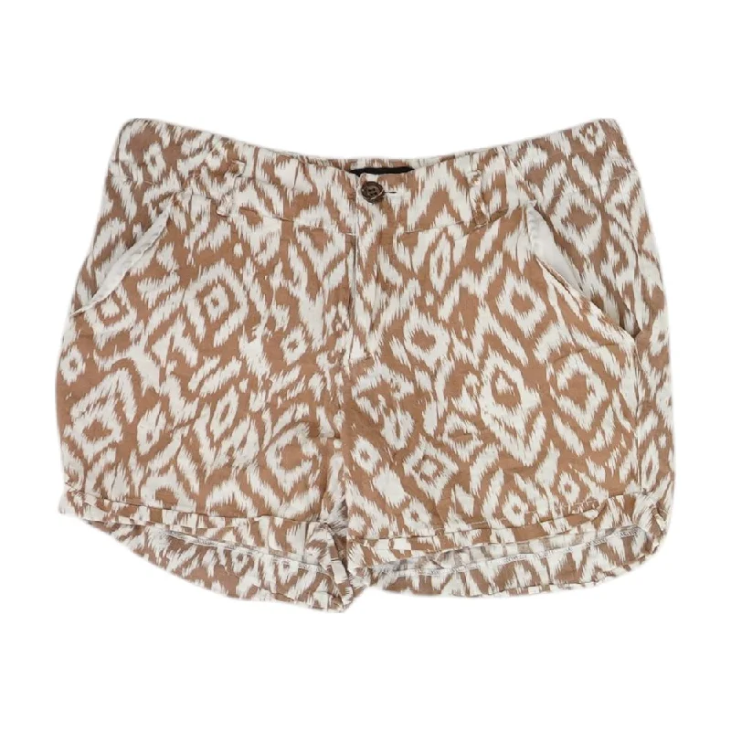 Formal wear women's trousersBrown Graphic Shorts