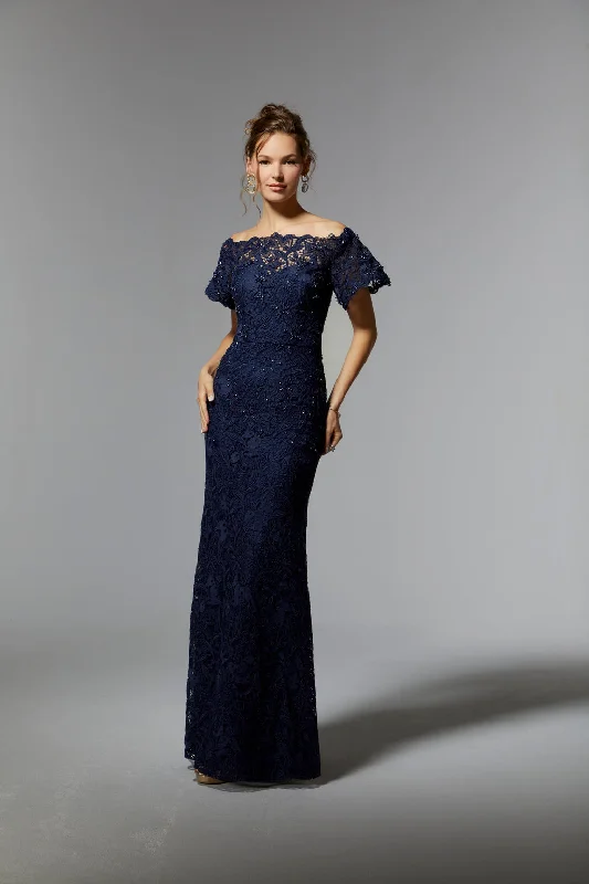 Bell sleeve dresses for womenMGNY Madeline Gardner New York 72931 Mother of the Bride Long Formal Dress