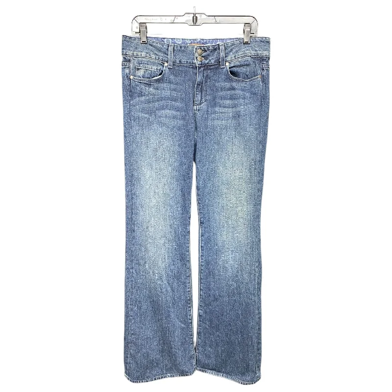 Jeans with distressing at the thighsJeans Flared By Paige In Blue Denim, Size: 10