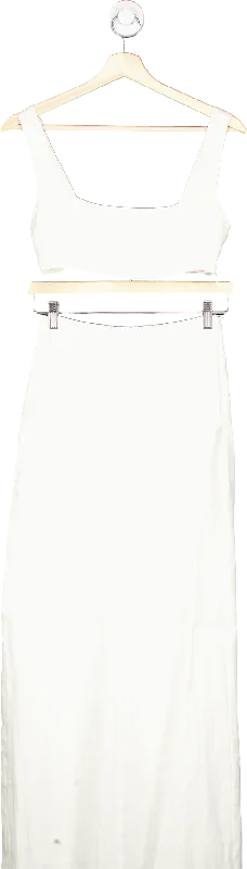 women's suit sets with sequined accentsSecond Summer White Linen Wide Leg Co-Ord UK XS