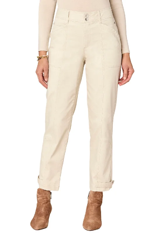 High-waisted women's jeans"Ab"solution High Rise Tapered Utility Pant with Snap Hem