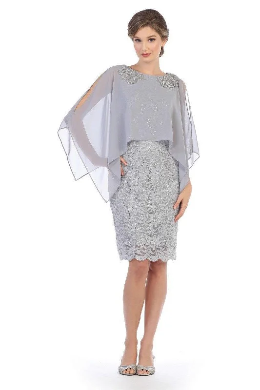 Mother-of-the-bride dressesShort Mother of the Bride Cape Dress Sale