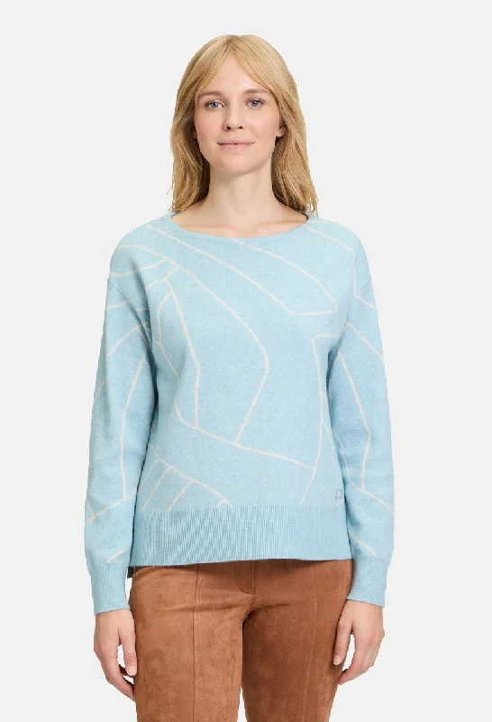 Asymmetric women's sweaterJacquard Knit Jumper