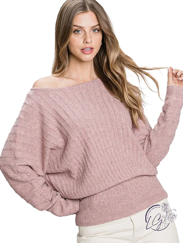 A-line women's sweaterOwning The Moment Ribbed Sweater