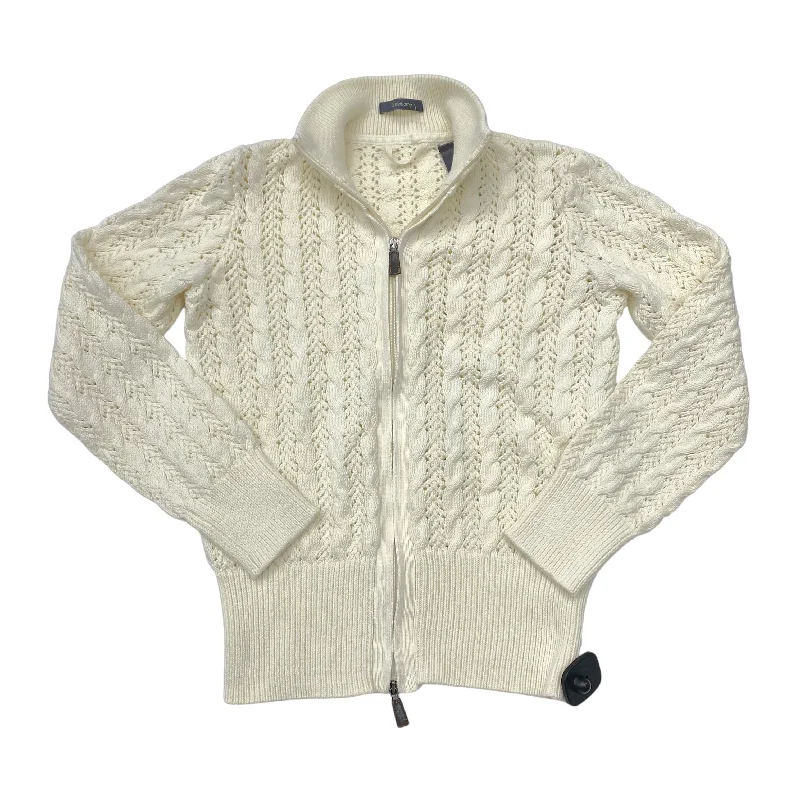 Racerback women's sweaterSweater Cardigan By Liz Claiborne In Cream, Size: M