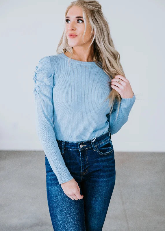 Button-down women's sweaterDarcie Puff Sleeve Sweater