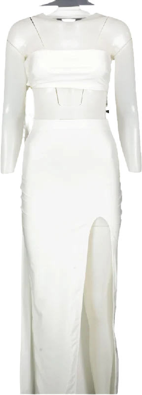 elegant women's outfit setsKhanum's White Kadriana Two Piece Set UK S