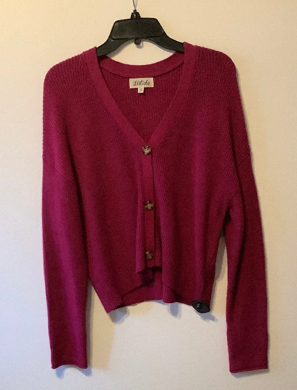 Glitter women's sweaterSweater Cardigan By Clothes Mentor In Purple, Size: L