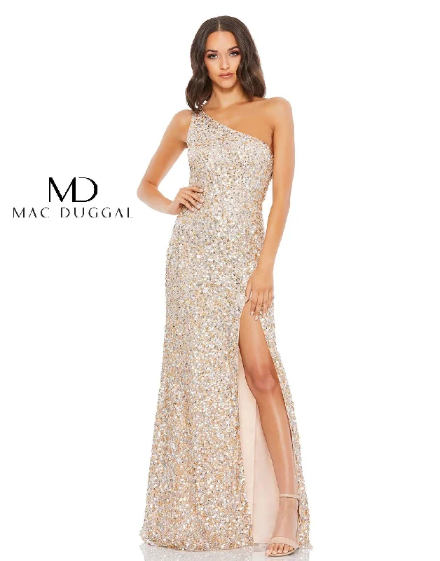 Spaghetti strap dresses for womenMac Duggal 10729 Long Shoulder Prom Dress Sale