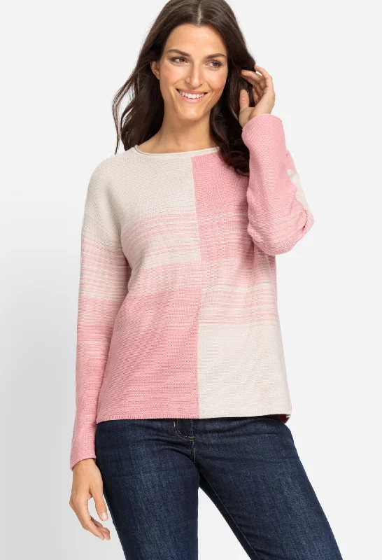 Yoga women's sweaterCotton Blend Ribbed Knit Sweater