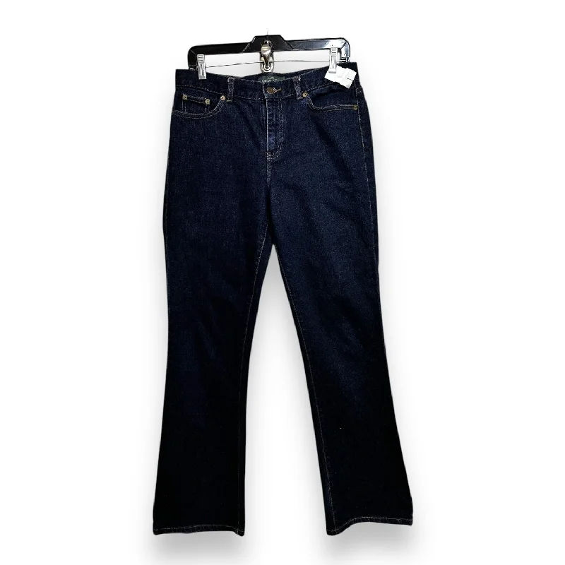 Skinny jeans with zippers and pocketsJeans Flared By Lauren Jeans Co In Blue Denim, Size: 6