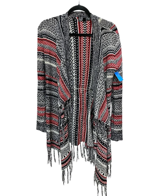 Racerback women's sweaterSweater Cardigan By Almost Famous In Black & Red, Size: L