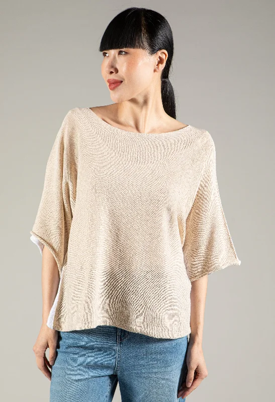 Pastel women's sweaterTwo Tone Knit Pullover