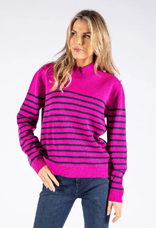 Running women's sweaterStriped Pullover Knit