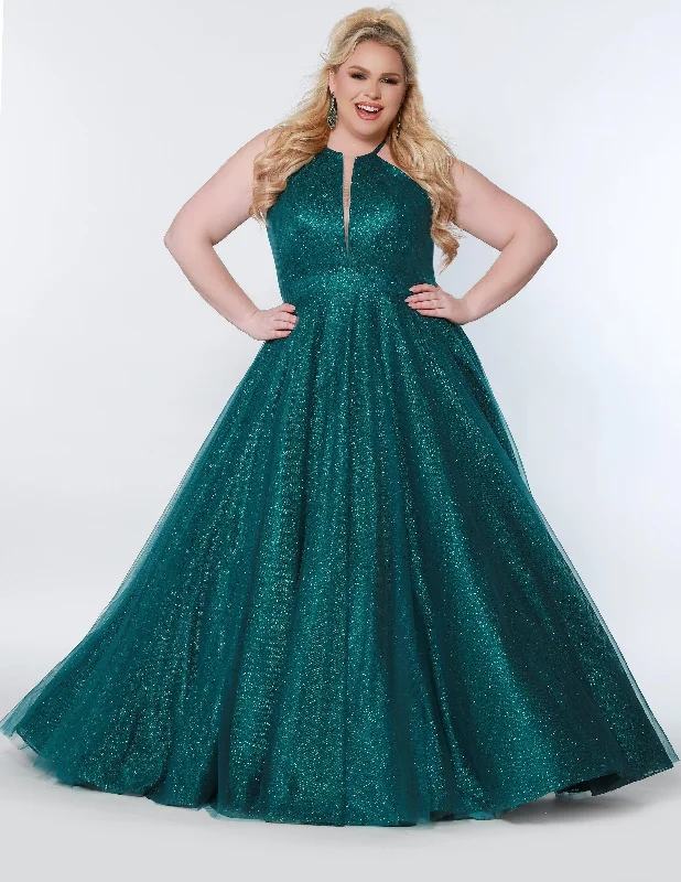 Workwear women's dressesEvergreen 32 Sydneys Closet SC7323 Plus Size Long Halter Prom Dress Sale