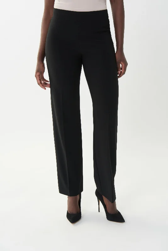 High-slit jeans for a bold and trendy lookPleated Straight Leg Pants