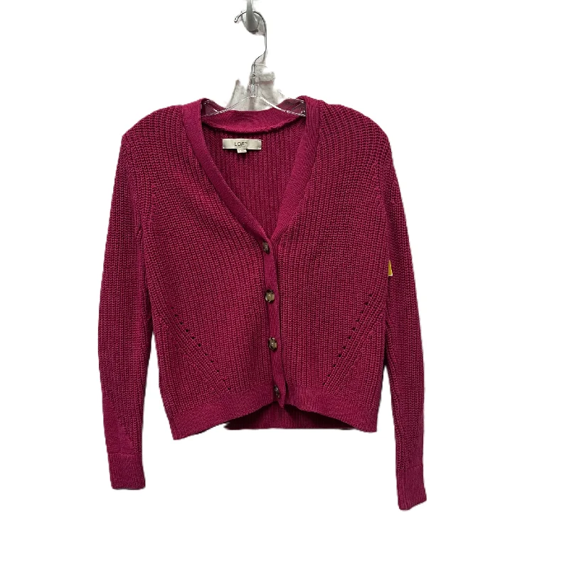 Winter women's sweaterSweater Cardigan By Loft In Pink, Size: S