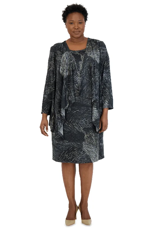 Festival dresses for music and arts eventsR&M Richards 9156W Plus Size Short Jacket Dress Sale