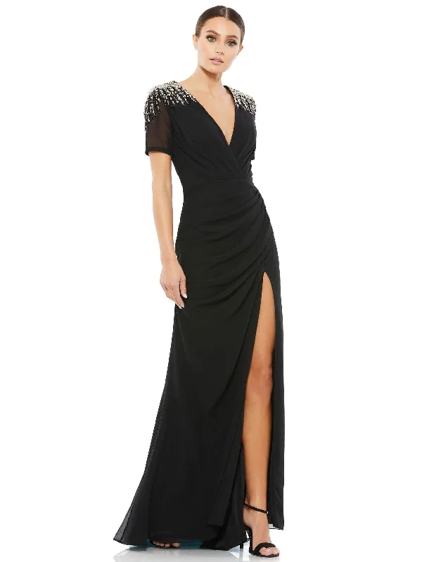 Backless dresses for womenMac Duggal 55704 Long Formal Evening Dress