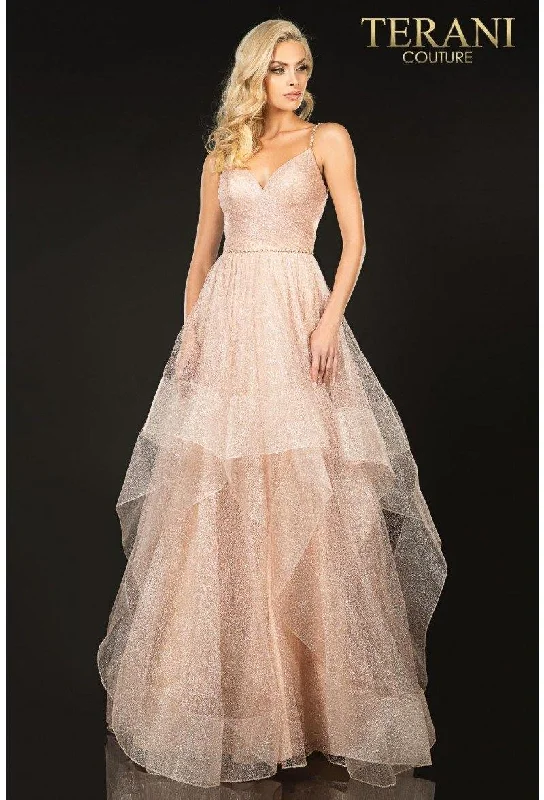 Long flowy dresses for womenTerani Couture 2011P1213 Long Tulle Prom Dress Sale