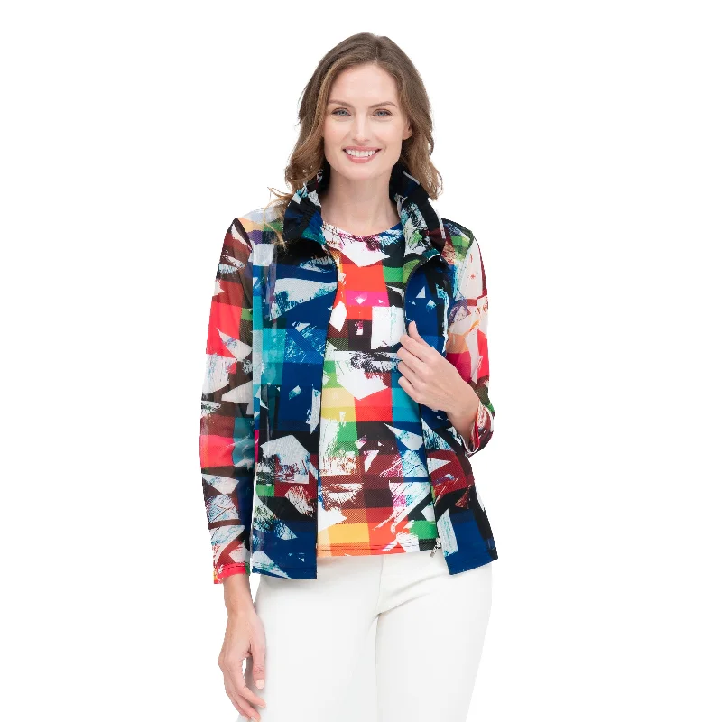 women's coats with cinched waists for a flattering silhouetteDamee Vibrant Abstract-Art-Print Twin Set - 31424