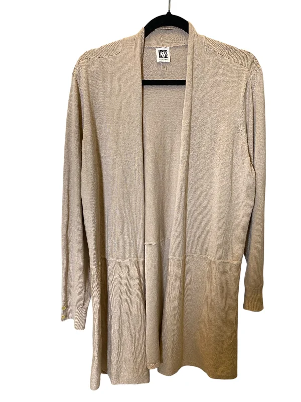 Neon women's sweaterCardigan By Anne Klein In Beige, Size: Xl