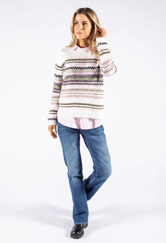 Layering women's sweaterFair Isle Knit Pullover