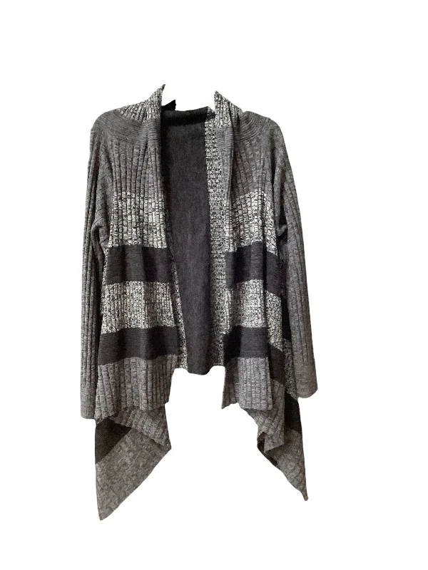 Cable-knit women's sweaterSweater Cardigan By Style And Company In Grey, Size: L