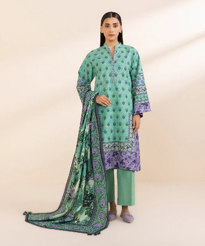 formal women's attire sets3 Piece - Printed Khaddar Suit