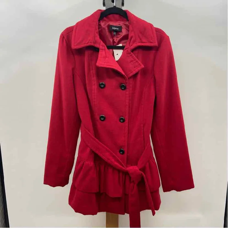 women's hooded parkas for added protectionIZ Byer California Women's Size XL Red Solid Coat