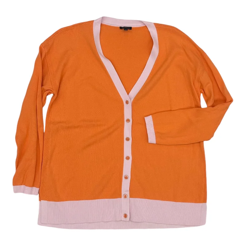 Capsule collection women's sweaterCardigan By Talbots In Orange, Size:L