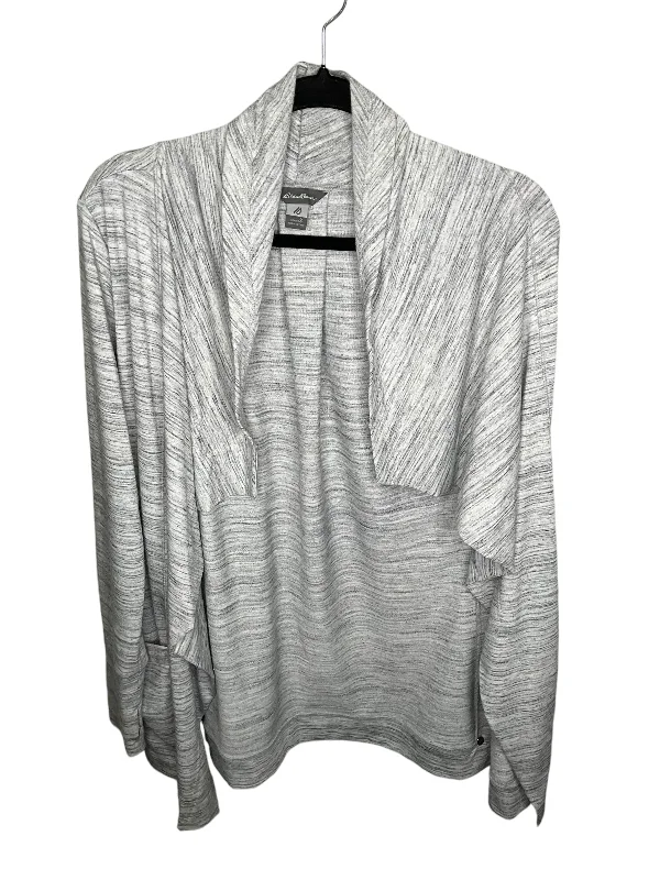 Layered women's sweaterCardigan By Eddie Bauer In Grey, Size: S