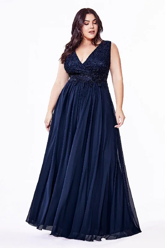 Bridal dresses for womenNavy 24 Cinderella Divine S7201 Long Plus Size Prom Dress Sale