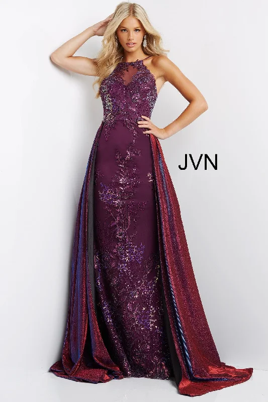 Dancewear dresses for performancesPurple 18 Jovani 07379 Embellished Backless Long Prom Dress Sale