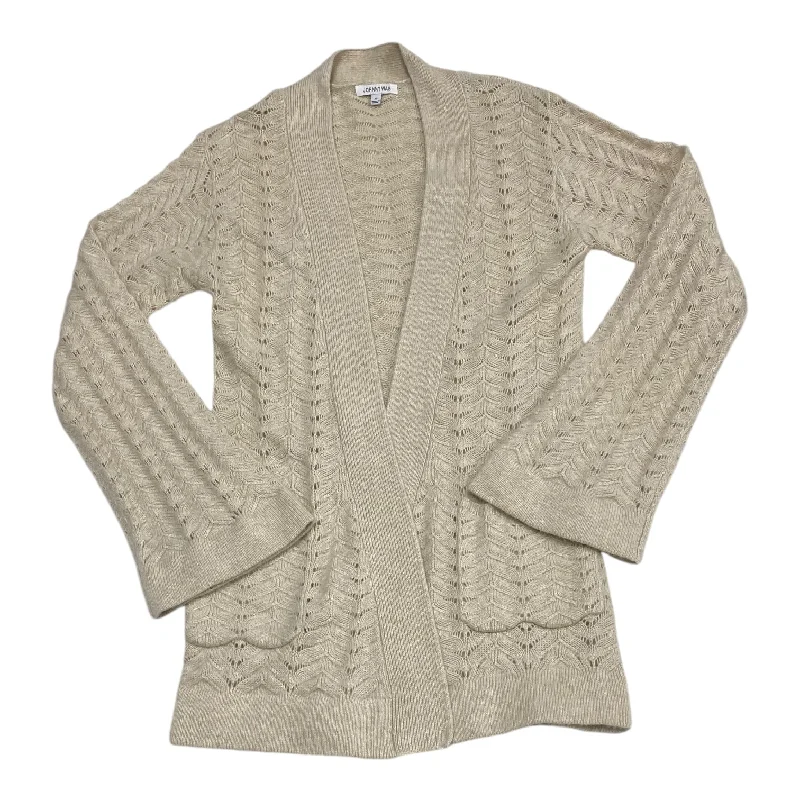 Lace women's sweaterSweater Cardigan Designer By Johnny Was In Beige, Size: Xs