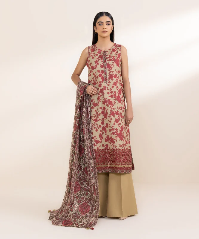 women's suit sets with accessories3 Piece - Embroidered Khaddar Suit