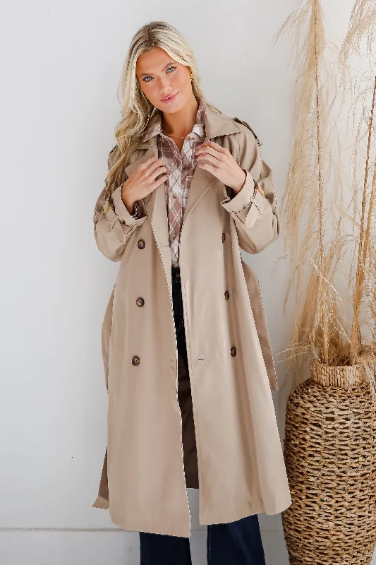 women's shearling coats for luxury warmthSee The City Tan Trench Coat