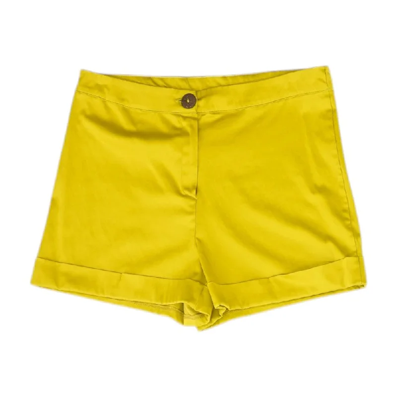 Day dresses for womenNeon Yellow Solid Shorts