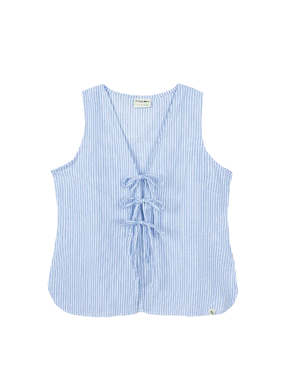 Local artisan women's topsRelaxed Tie Vest (Isle)